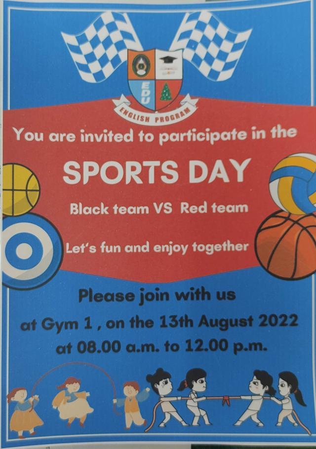 3. Sports Day and Welcoming Night Party