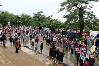 177. บรรยากาศการฝึกซ้อมพิธีพระราชทานปริญญาบัตร ประจำปีการศึกษา 2564-2565 ณ มหาวิทยาลัยราชภัฏกำแพงเพชร