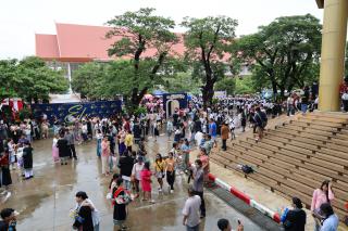 190. บรรยากาศการฝึกซ้อมพิธีพระราชทานปริญญาบัตร ประจำปีการศึกษา 2564-2565 ณ มหาวิทยาลัยราชภัฏกำแพงเพชร