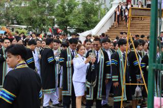 208. บรรยากาศการฝึกซ้อมพิธีพระราชทานปริญญาบัตร ประจำปีการศึกษา 2564-2565 ณ มหาวิทยาลัยราชภัฏกำแพงเพชร