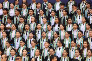 232. บรรยากาศการฝึกซ้อมพิธีพระราชทานปริญญาบัตร ประจำปีการศึกษา 2564-2565 ณ มหาวิทยาลัยราชภัฏกำแพงเพชร